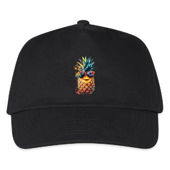 Ananas - Kinder Basecap - Schwarz - Vorne