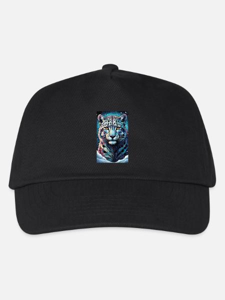 Schneeleopard | Leopard | Raubtier - Kinder Basecap - Schwarz