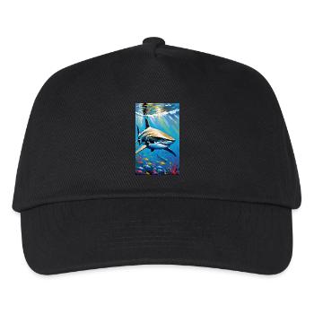Shark | Great White Shark | Sea Creature | Fish - Kids’ Baseball Cap - black - Front