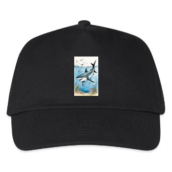Shark | Great White Shark | Sea Creature | Fish - Kids’ Baseball Cap - black - Front