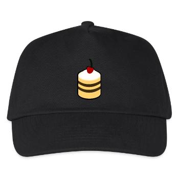 Kuchen mit Kirsche - Kinder Basecap - Schwarz - Vorne