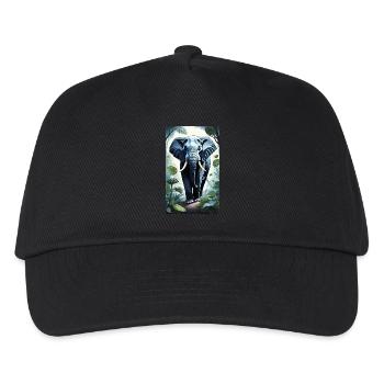 Elephant | Wild Animal | Africa | Children's motifs - Kids’ Baseball Cap - black - Front