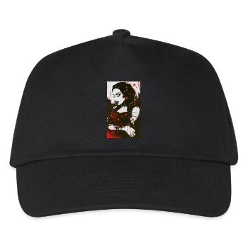 Mona Lisa omikly pop art graffiti stencil thought - Kids’ Baseball Cap - black - Front