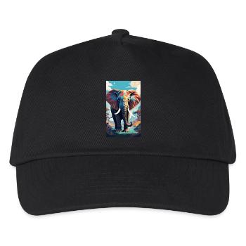 Elephant | Wild Animal | Africa | Children's motifs - Kids’ Baseball Cap - black - Front
