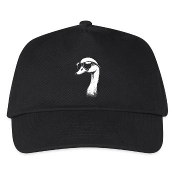 Schwan Sonnenbrille - Kinder Basecap - Schwarz - Vorne