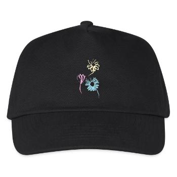 Bunte Blumen der Freundschaft - Kinder Basecap - Schwarz - Vorne