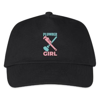 Plumber Girl - Kids’ Baseball Cap - black - Front
