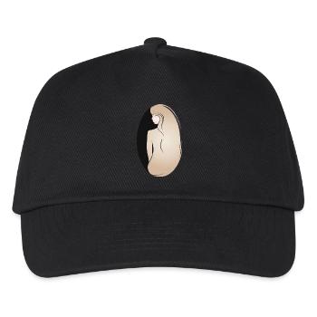 Elegante Frauensilhouette – stilvoll & ruhig - Kinder Basecap - Schwarz - Vorne
