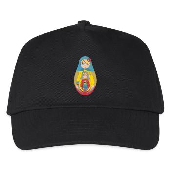 Traditional Russian Matryoshka Doll - Kids’ Baseball Cap - black - Front