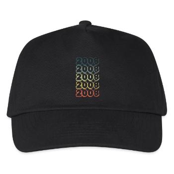 Year of birth 2008 - Kids’ Baseball Cap - black - Front