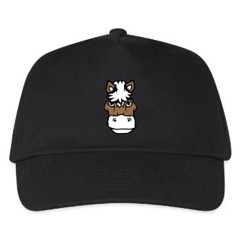 cheval mignon poney poulain cheval fille mignon bande dessinée - Casquette de baseball Enfant - noir - Devant