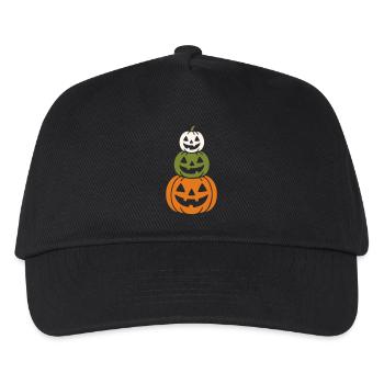Halloween jack-o'-lantern motif - Kids’ Baseball Cap - black - Front
