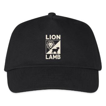 Christian Lion Lamb Lion and Lamb Symbol - Kids’ Baseball Cap - black - Front