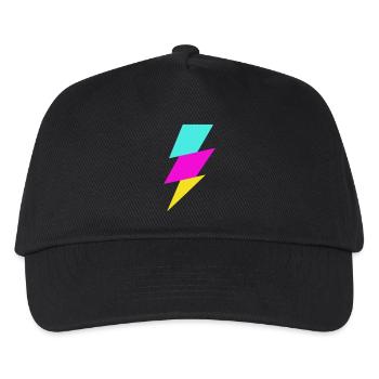 Rayon abstrait aux couleurs néon - Casquette de baseball Enfant - noir - Devant