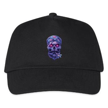 Mystische skull mit Talisman und Edelweiss - Kinder Basecap - Schwarz - Vorne