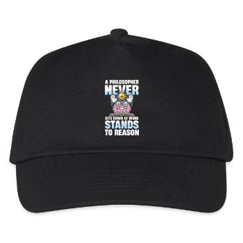 Un philosophe ne s’assoit jamais au travail - Casquette de baseball Enfant - noir - Devant