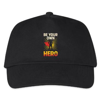 Be Your Own Hero – Stylish Empowerment Statemen - Kids’ Baseball Cap - black - Front
