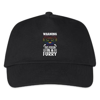 Warning This Person Is A Furry - Kids’ Baseball Cap - black - Front