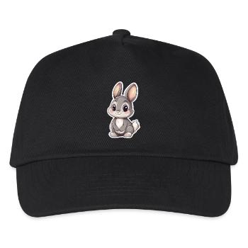 Hase - Kinder Basecap - Schwarz - Vorne