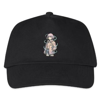 Neon Patch Bomber Mädchen - Kinder Basecap - Schwarz - Vorne