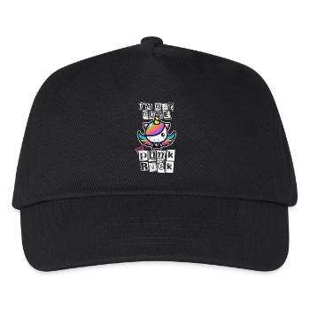 Punkrock Einhorn - Kinder Basecap - Schwarz - Vorne