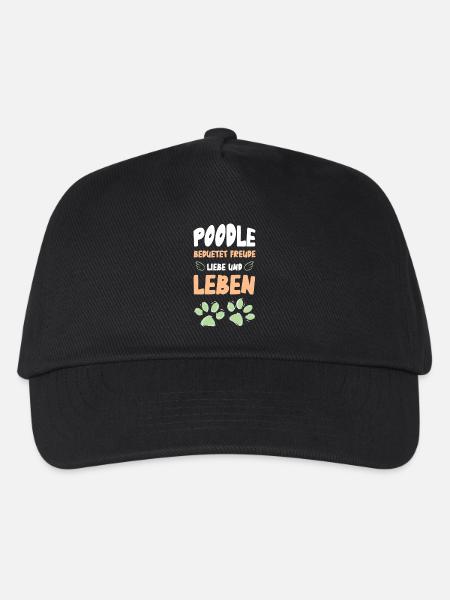 Pudel - Kinder Basecap - Schwarz