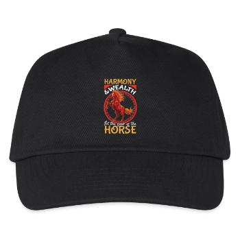 Year Of The Horse Chinese New Year 2026 - Kids’ Baseball Cap - black - Front