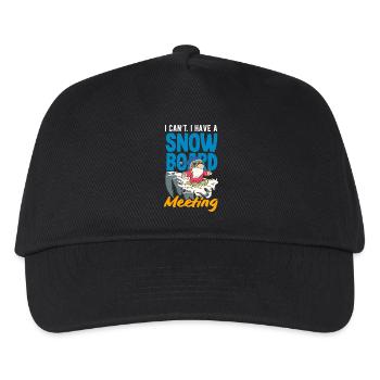 Snowboarding Snowboard Meeting Chairlift - Kids’ Baseball Cap - black - Front