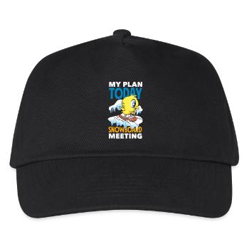 Snowboarding Snowboard Meeting Chairlift - Kids’ Baseball Cap - black - Front