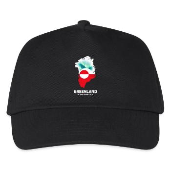 Flagge Grönland Weihnachten Geschenk Arktis - Kinder Basecap - Schwarz - Vorne