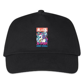 Niedliche Einhorn-K-Pop- und entspannte koreanische Musik-Anime - Kinder Basecap - Schwarz - Vorne