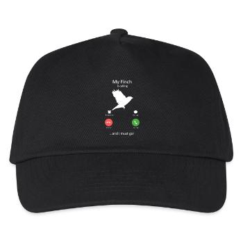 Mon Frinsonnier appelle et je dois y aller Oiseau Design - Casquette de baseball Enfant - noir - Devant
