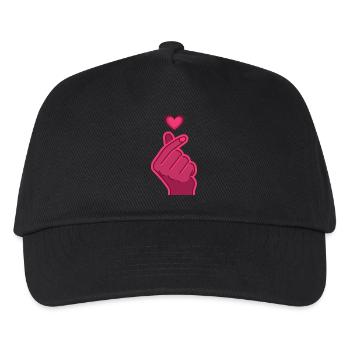 Kpop Finger Herz Koreanischer Pop Süße Liebe Korea Musik - Kinder Basecap - Schwarz - Vorne