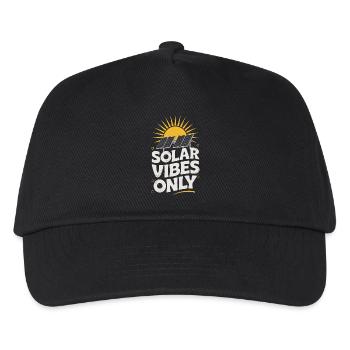  Solar Vibes Only Solarenergie Photovoltaik - Kinder Basecap - Schwarz - Vorne
