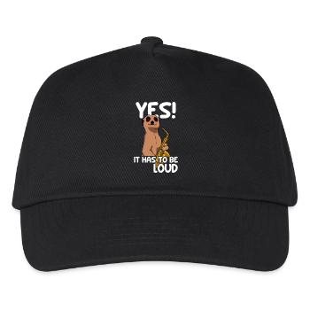 Yes! It hast to be loud Saxophon Saxophonspieler - Kinder Basecap - Schwarz - Vorne