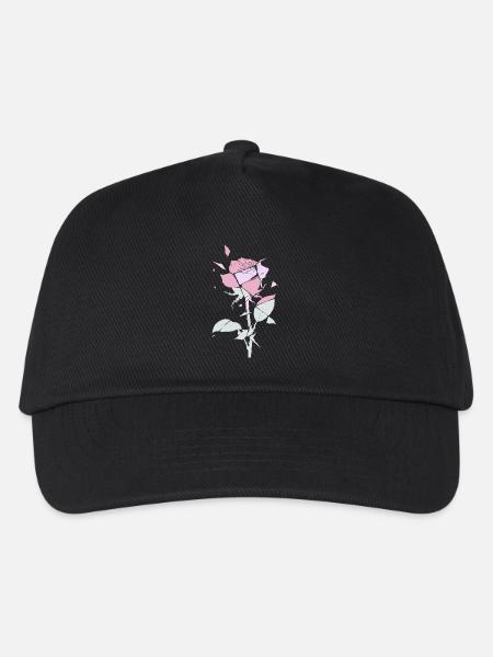 Pastellfarbene Rose Fragmente - Kinder Basecap - Schwarz