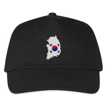South Korea flag map - Kids’ Baseball Cap - black - Front