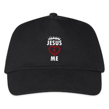 JESUS LOVES ME - Kinder Basecap - Schwarz - Vorne