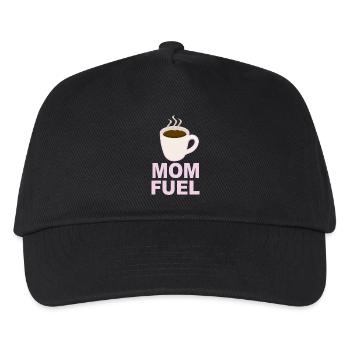 Mom Fuel – Coffee Powered Mom Design - Kinder Basecap - Schwarz - Vorne
