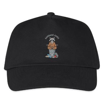 Garbage Guru Raccoon Zen - Kids’ Baseball Cap - black - Front