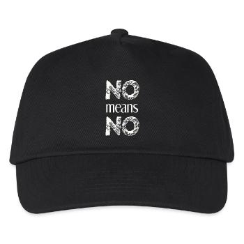 Nein heißt Nein Geschenkidee Feminismus Consent  - Kinder Basecap - Schwarz - Vorne