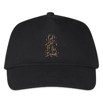 Lets Go To The Beach Shirt - Kids’ Baseball Cap - black - Front