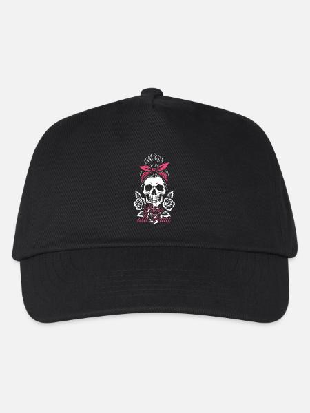 Skull Bandana Böse Alte Frau - Kinder Basecap - Schwarz