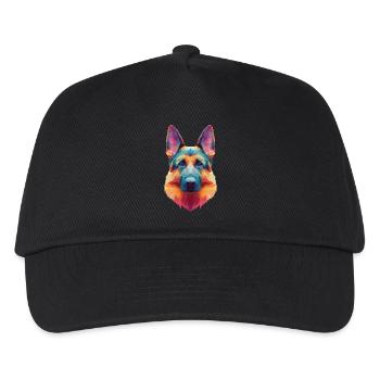 Schäferhund - Kinder Basecap - Schwarz - Vorne