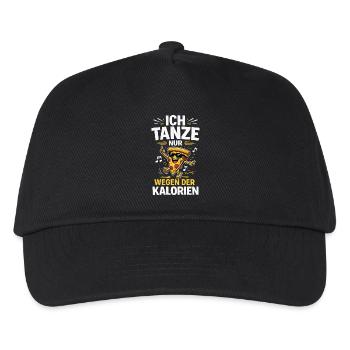 Kalorien-Tanz Pizza Spaß - Kinder Basecap - Schwarz - Vorne