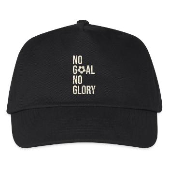 Kein Tor Kein Ruhm Motivationsspieler-Geschenk für Fußballspieler - Kinder Basecap - Schwarz - Vorne