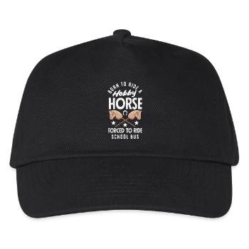 Hobby Horse School Bus Riding - Kids’ Baseball Cap - black - Front