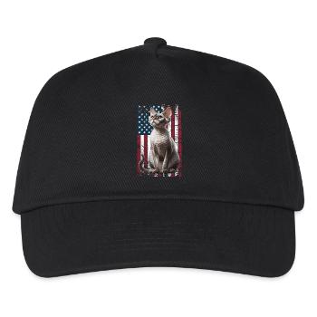 Devon Rex US Devon Rex - Casquette de baseball Enfant - noir - Devant