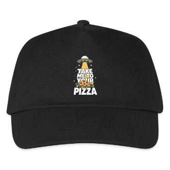 Take Me to Your Pizza UFO Alien - Kinder Basecap - Schwarz - Vorne
