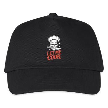 Let Me Cook Kochen Grillen Meme Grillmeister Koch - Kinder Basecap - Schwarz - Vorne